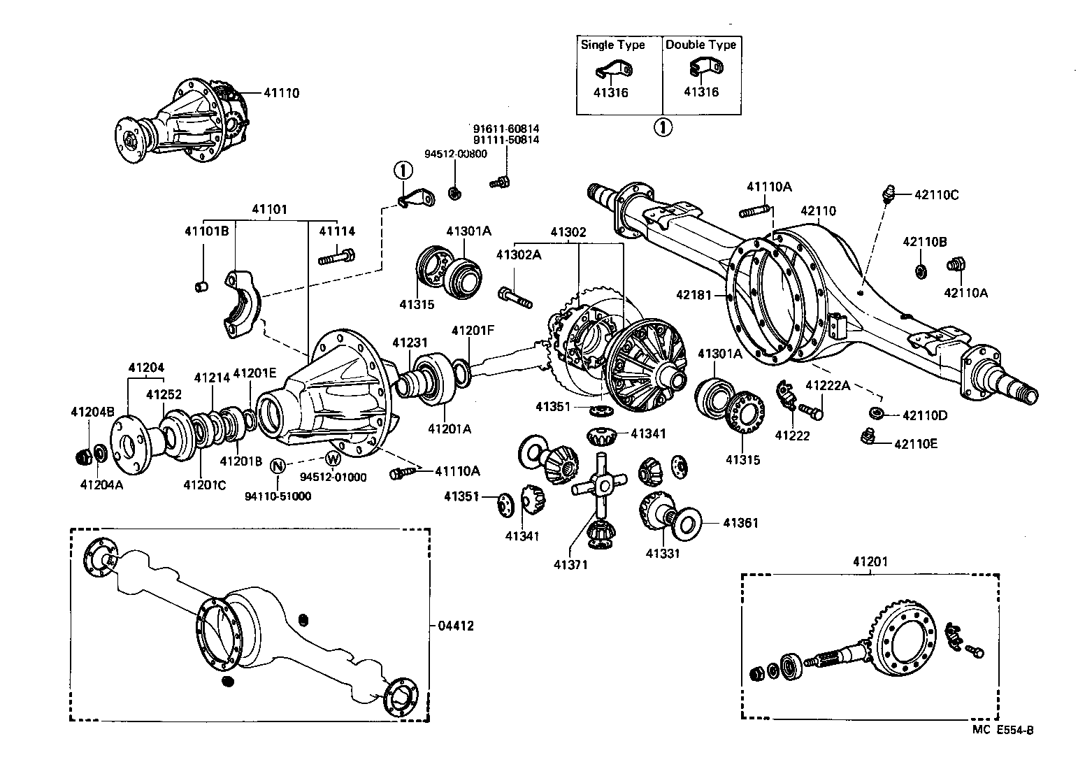 04412-26050 GASKET KIT, REAR DIFFERENTIAL CARRIER product image
