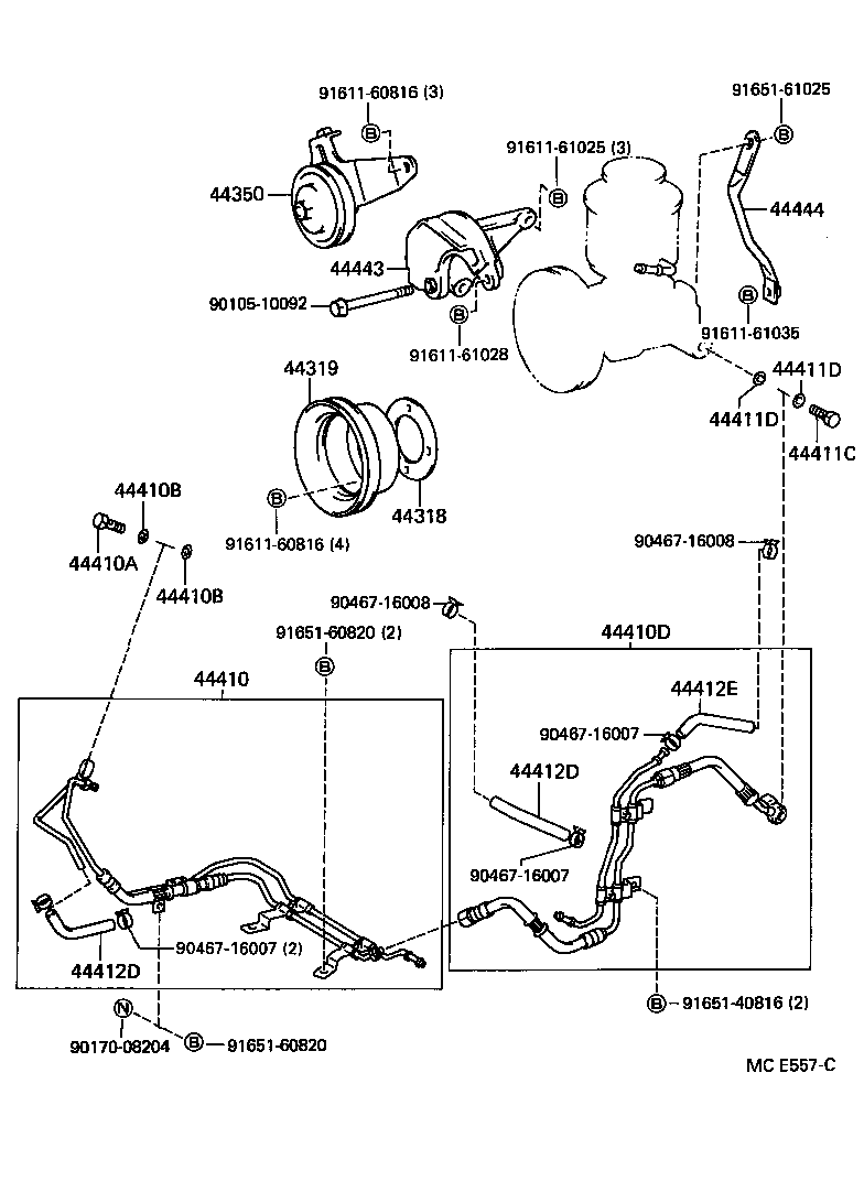 44410-25021 TUBE ASSY, PRESSURE FEED product image
