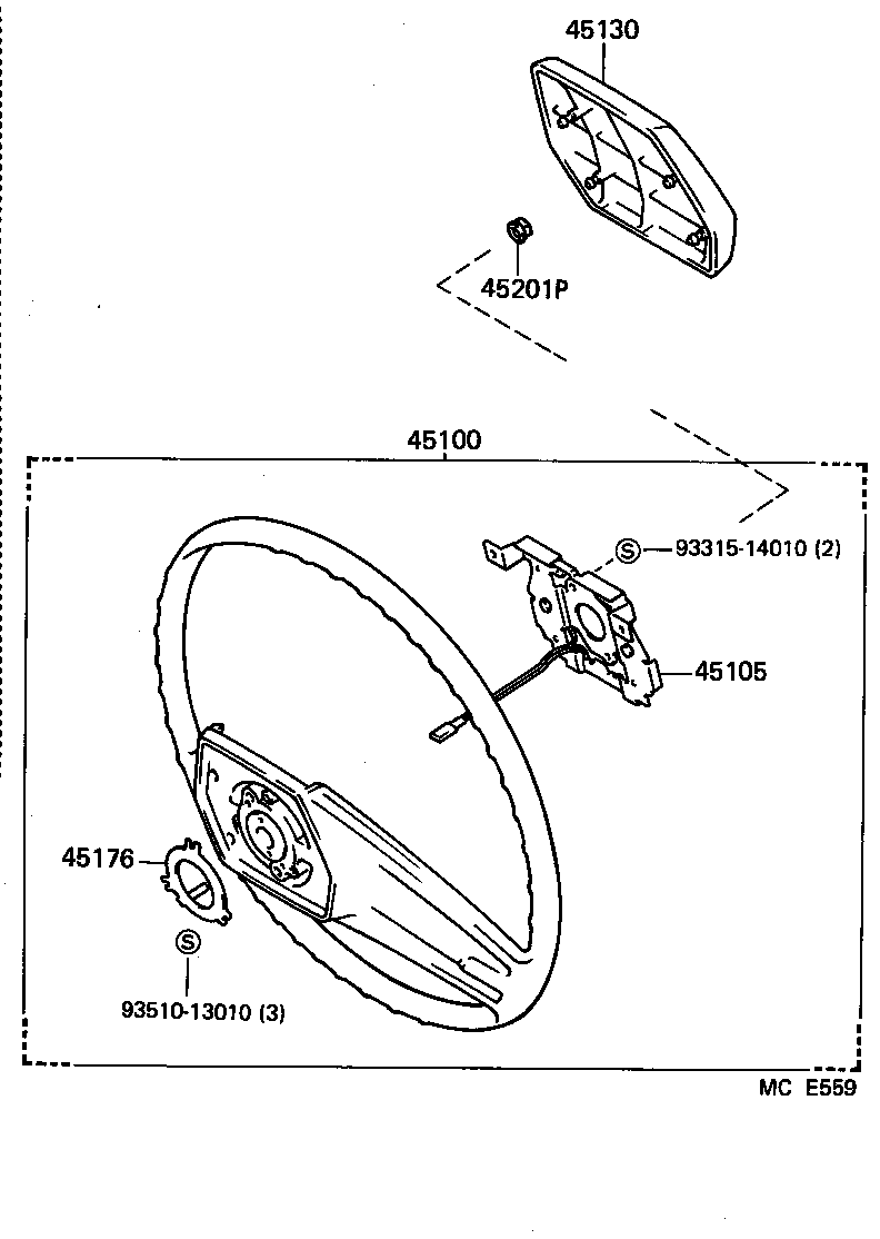 45100-36110-06 WHEEL ASSY, STEERING product image