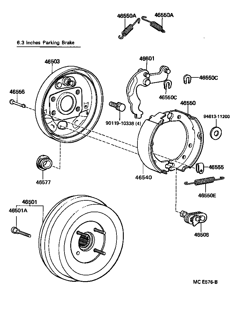 46420-25201 CABLE ASSY, PARKING BRAKE, NO.2 product image