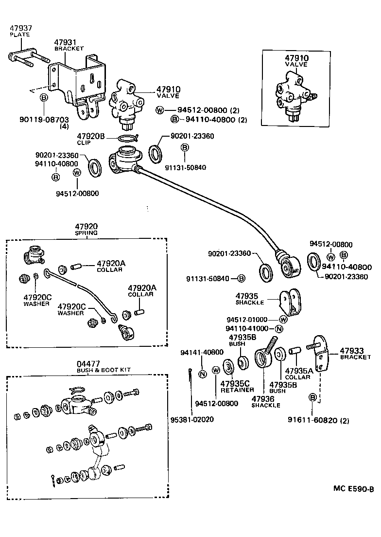 47311-25191 TUBE, FRONT BRAKE, NO.1 product image
