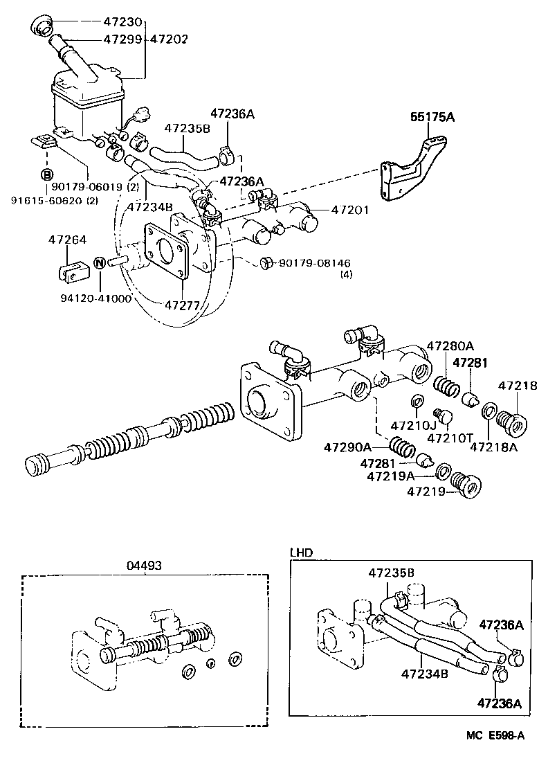 47201-25150 CYLINDER SUB-ASSY, BRAKE MASTER product image