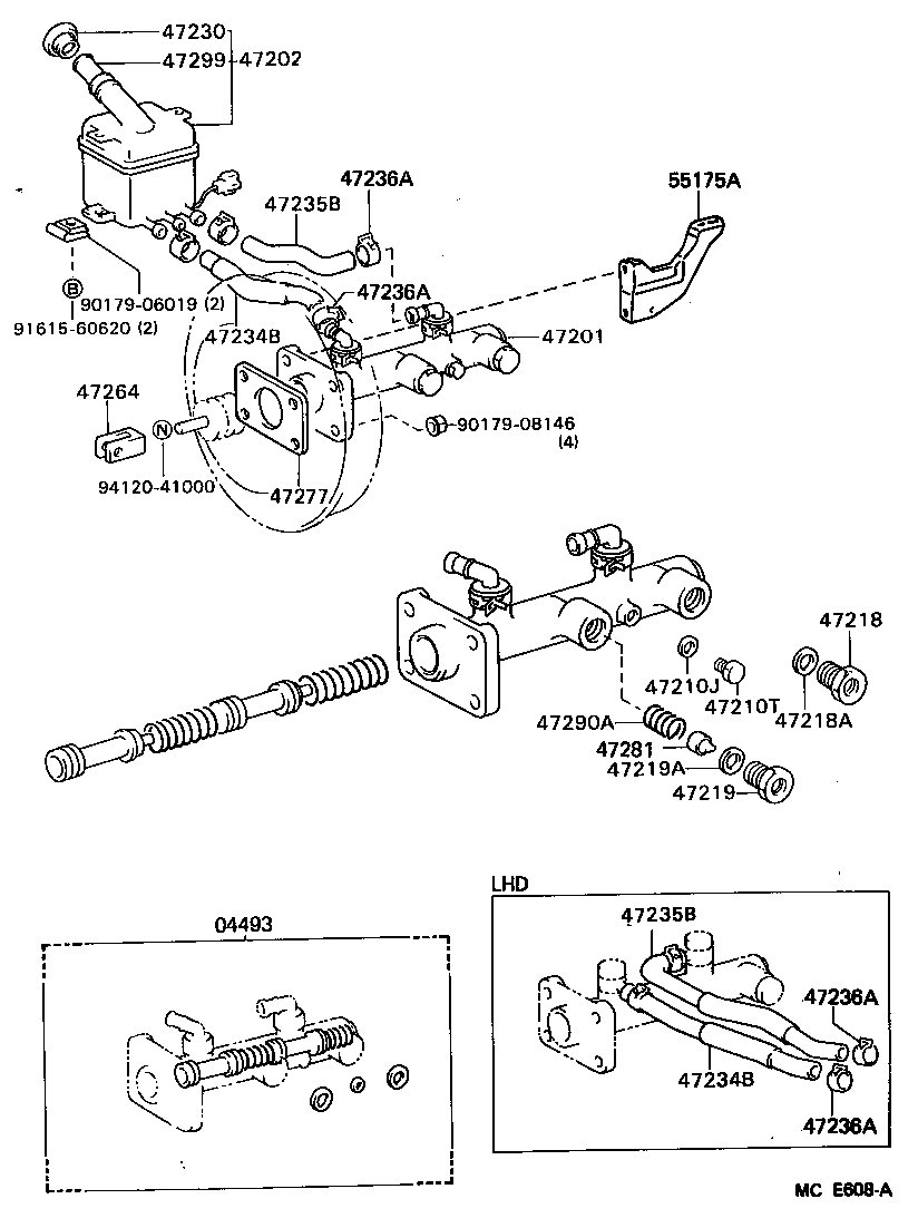 47201-25140 CYLINDER SUB-ASSY, BRAKE MASTER product image
