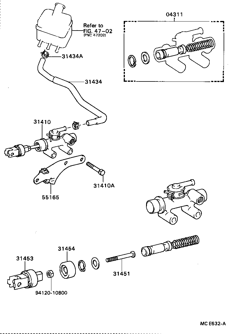 31401-36013 CYLINDER ASSY, CLUTCH MASTER product image