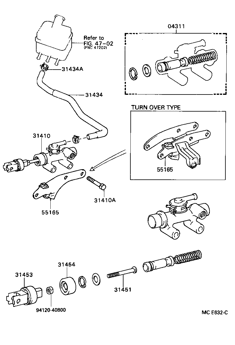 31401-36050 CYLINDER ASSY, CLUTCH MASTER product image