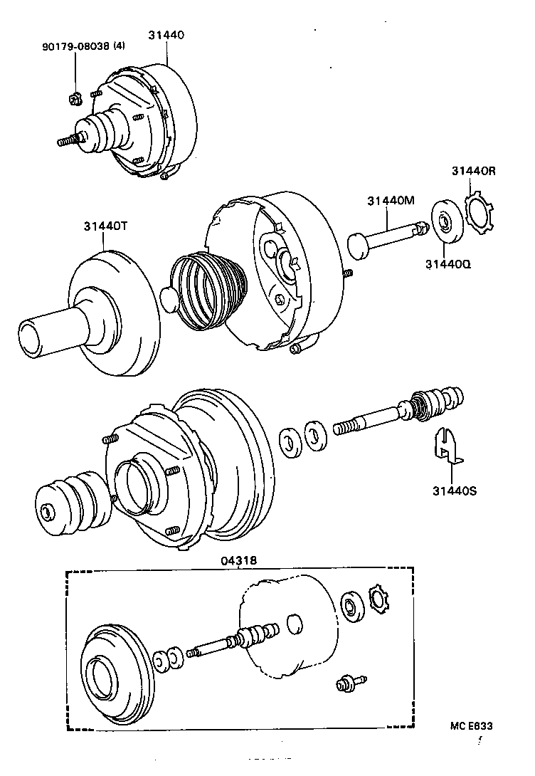 31040-36010 VALVE ASSY, CLUTCH VACUUM CHECK product image