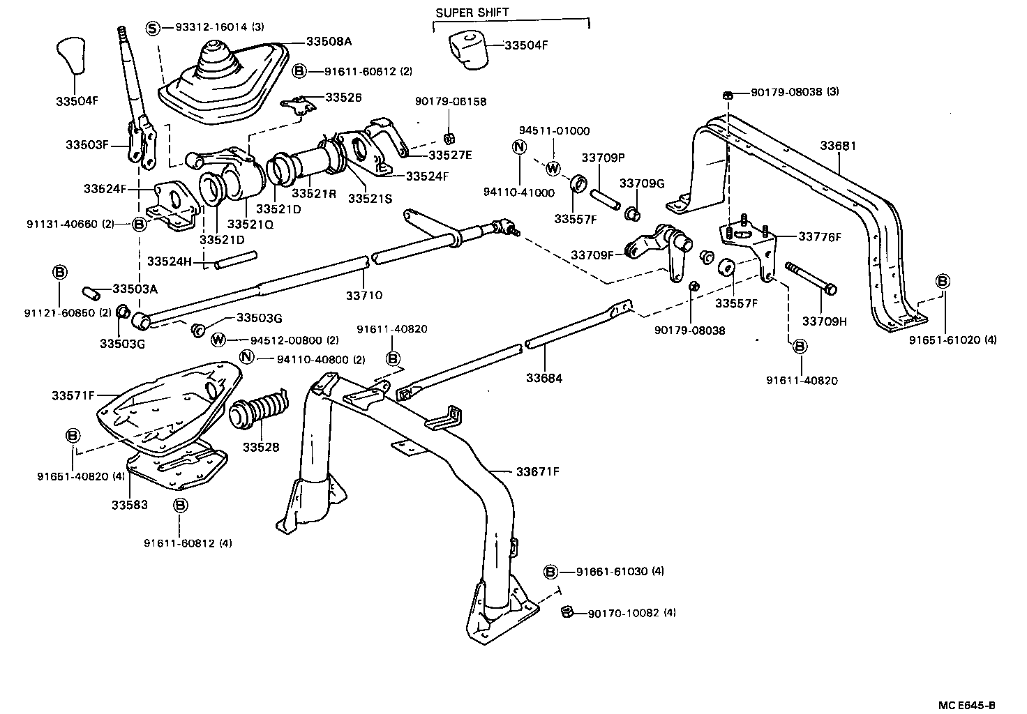 33583-36050 BRACKET, CONTROL SHAFT, LOWER NO.2 product image