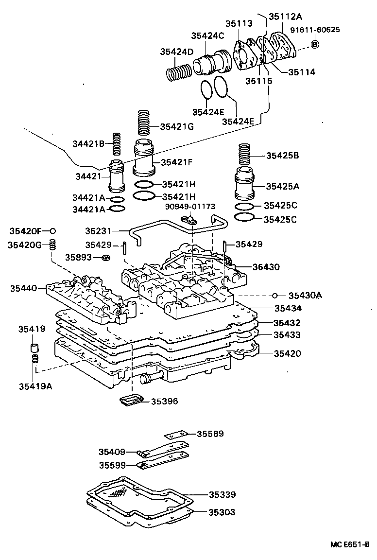 35432-36021 PLATE, VALVE BODY, NO.1 product image