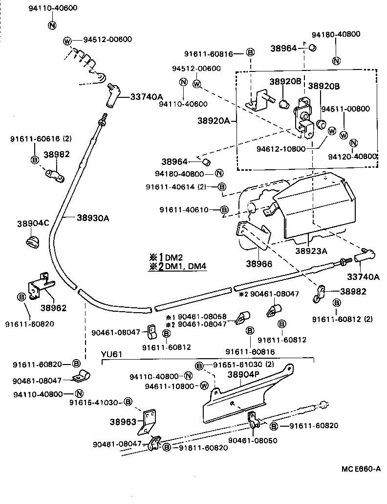 38010-93300 ROD ASSY, SELECT CONTOROL product image