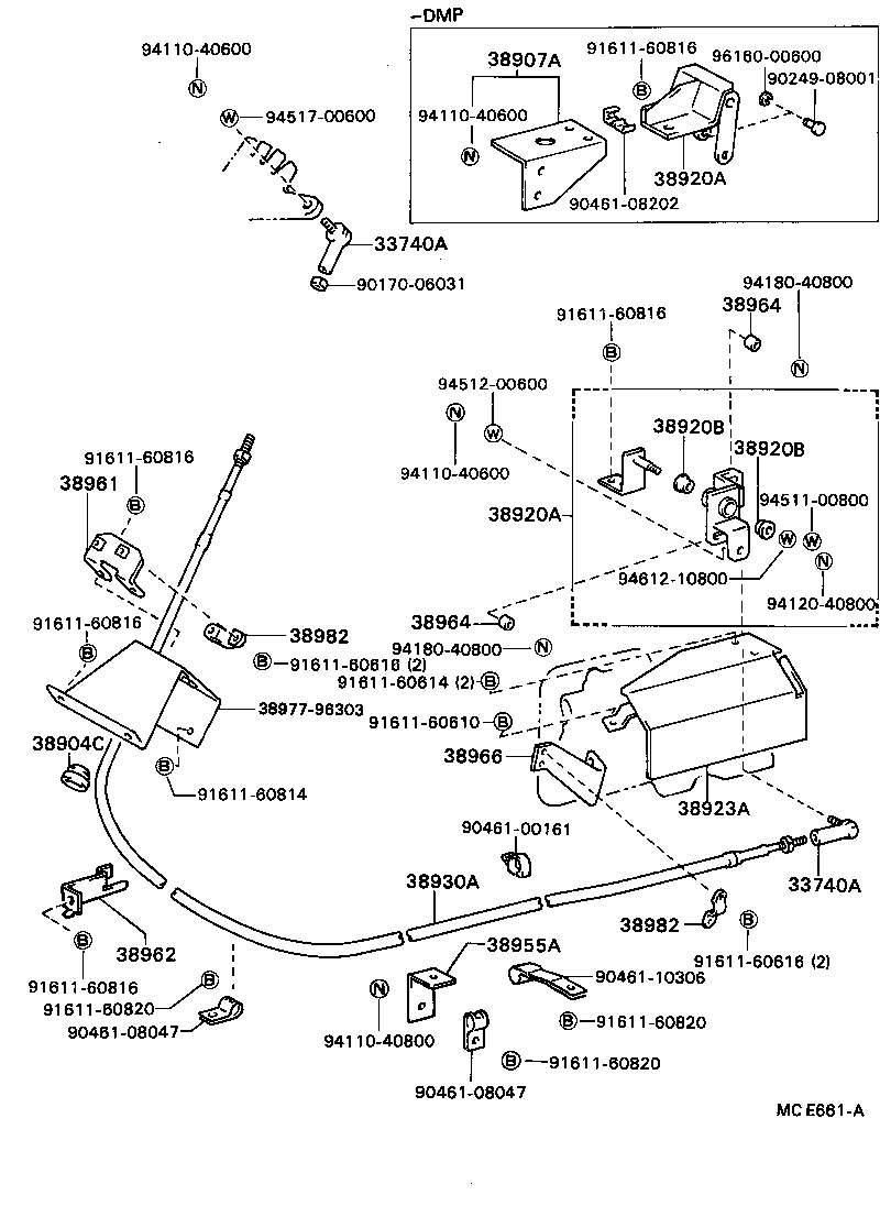 38010-93300 ROD ASSY, SELECT CONTOROL product image