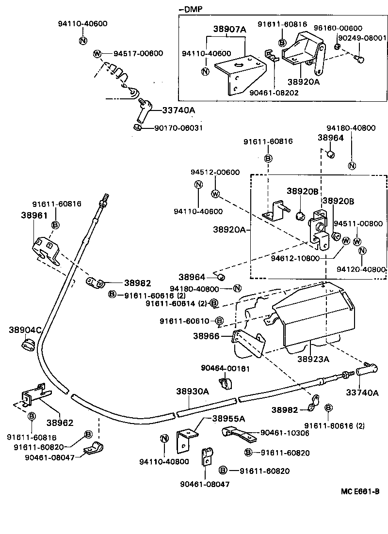 38930-96320 CABLE ASSY, PUSH PULL product image
