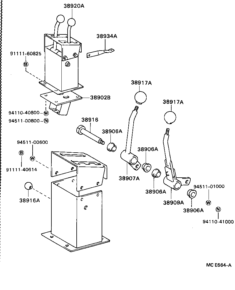 38902-36020 BRACKET SUB-ASSY, VALVE CONTROL LEVER product image