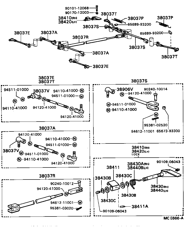 38010-93300 ROD ASSY, SELECT CONTOROL product image
