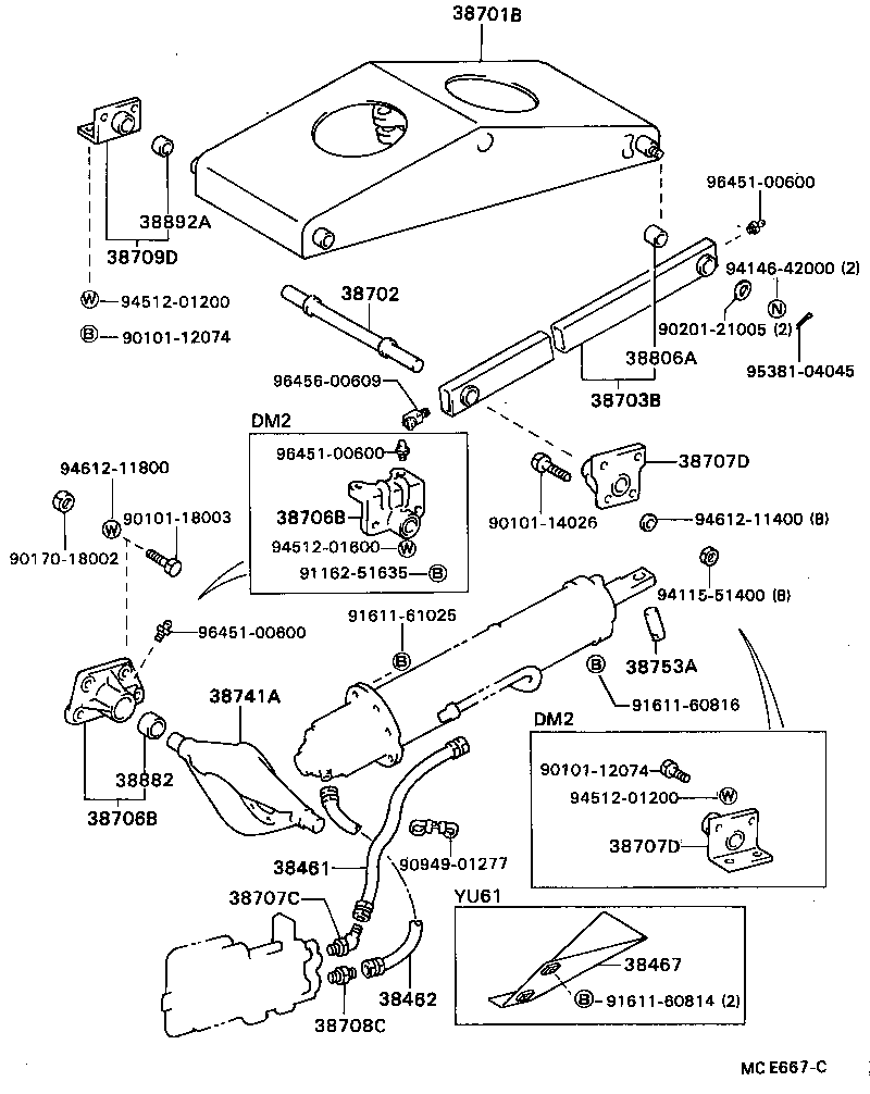 38408-93301 TANK SUB-ASSY, POWER product image