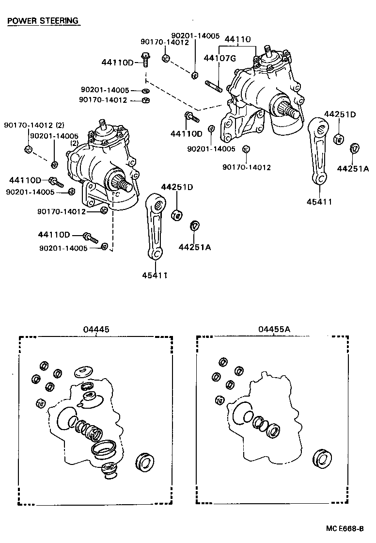 44110-36240 GEAR ASSY, POWER STEERING product image