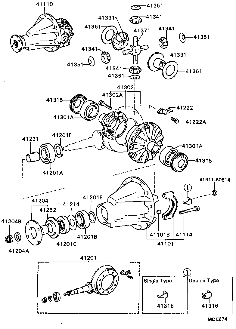 41201-80002 FINAL GEAR KIT, DIFFERENTIAL, REAR product image