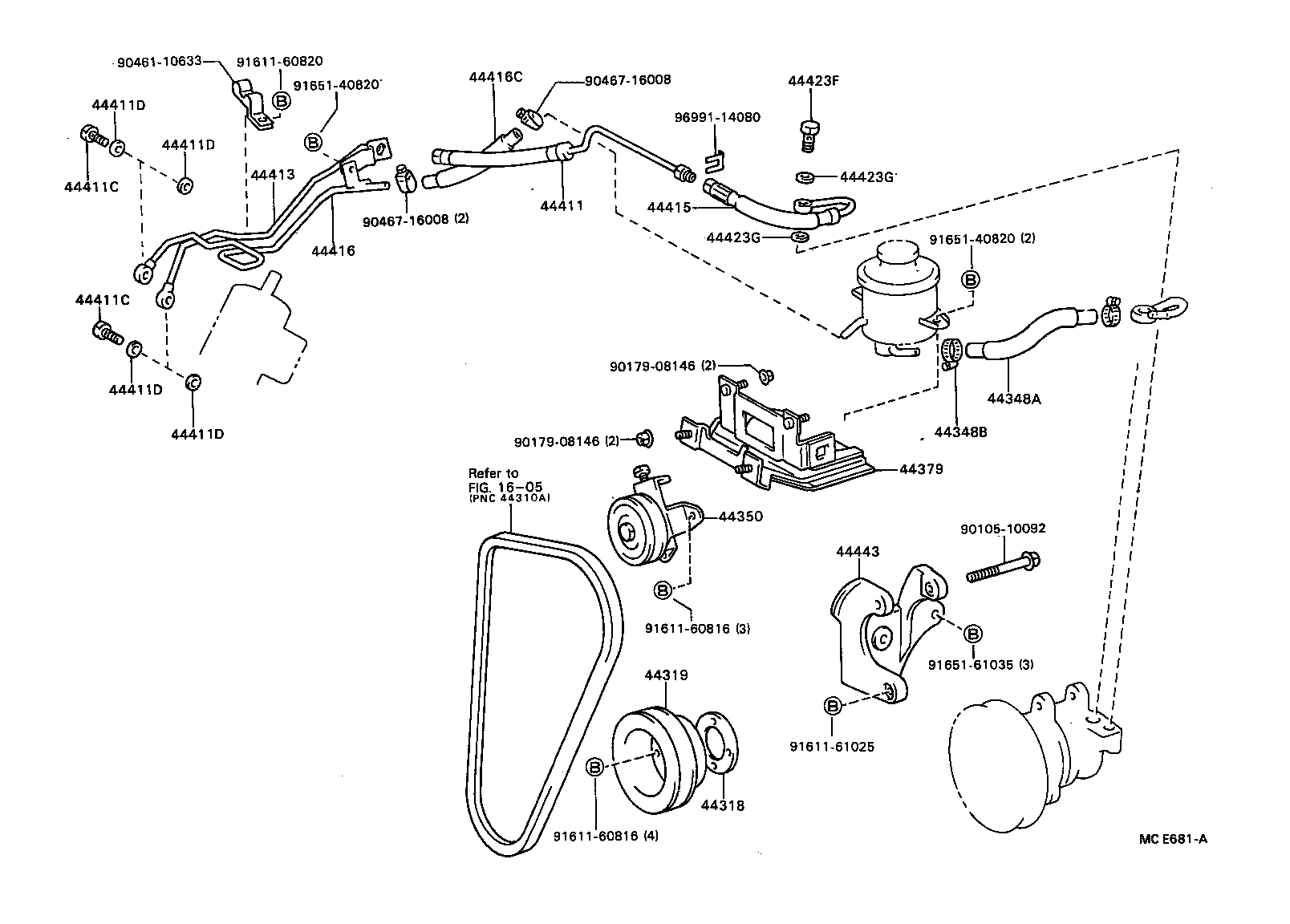 44348-36081 HOSE, OIL RESERVOIR TO PUMP, NO.1 product image