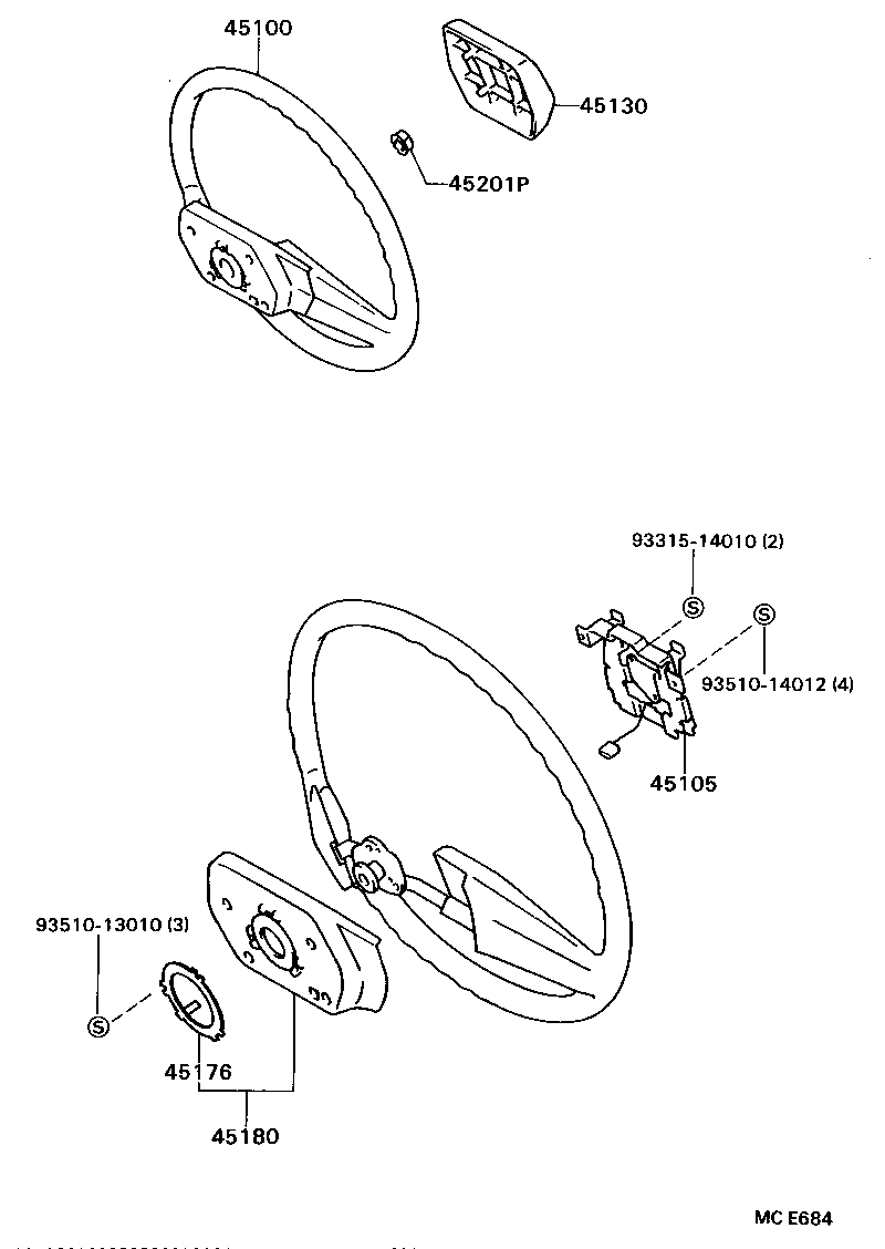 45180-36011 COVER SUB-ASSY, STEERING WHEEL product image