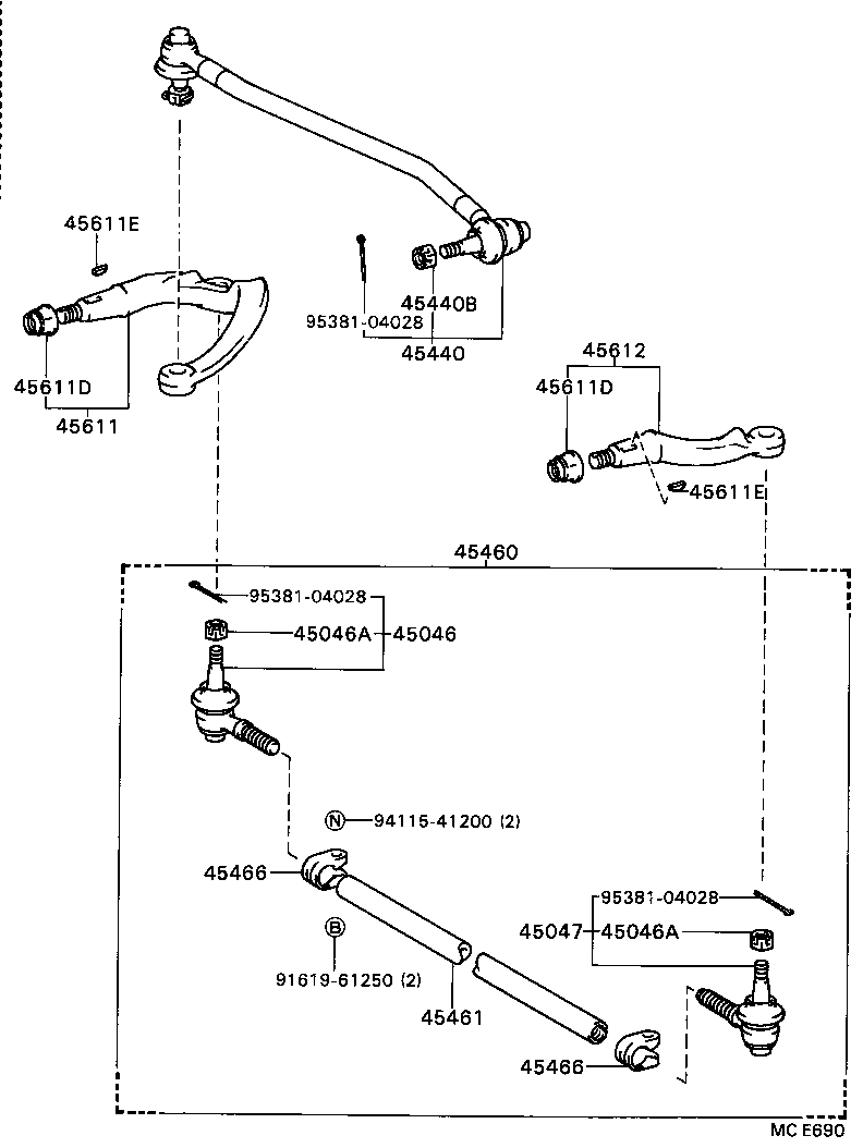 44015-36100 SHAFT SUB-ASSY, SECTOR product image