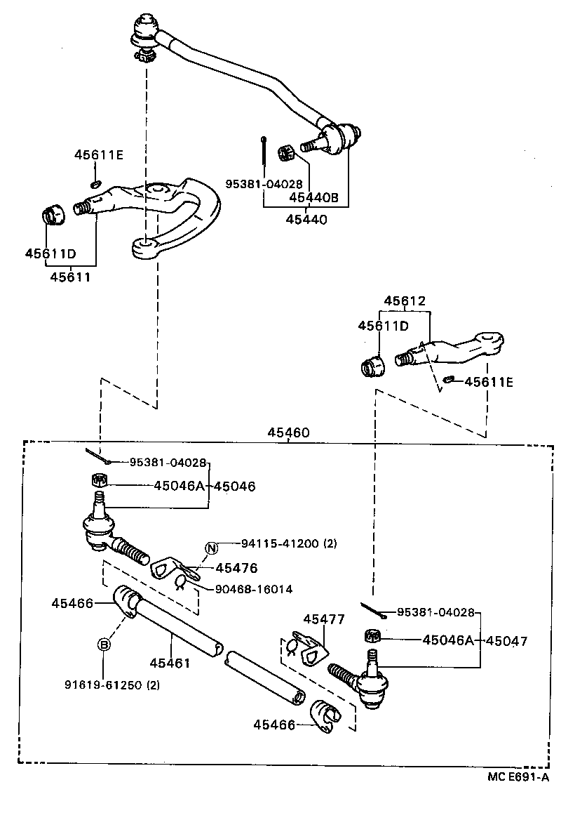 44015-36080 SHAFT SUB-ASSY, SECTOR product image