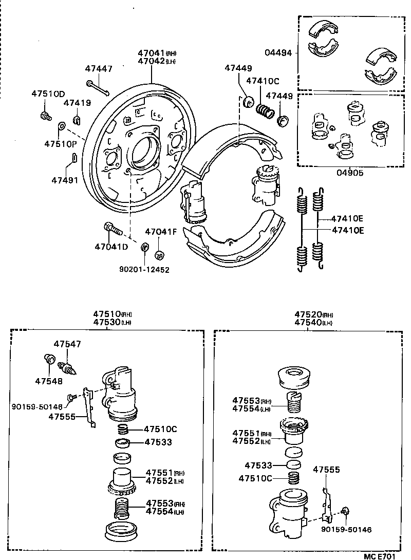 04494-36140 SHOE KIT, FRONT BRAKE product image