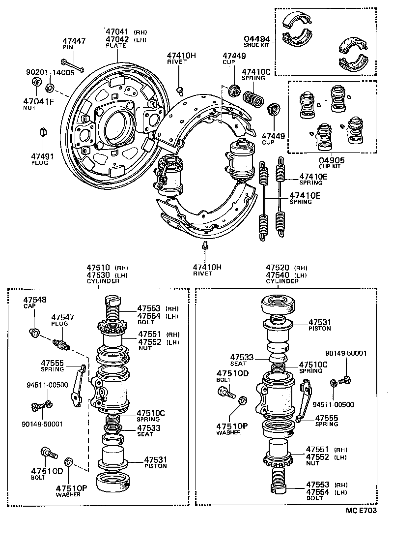 04494-36140 SHOE KIT, FRONT BRAKE product image
