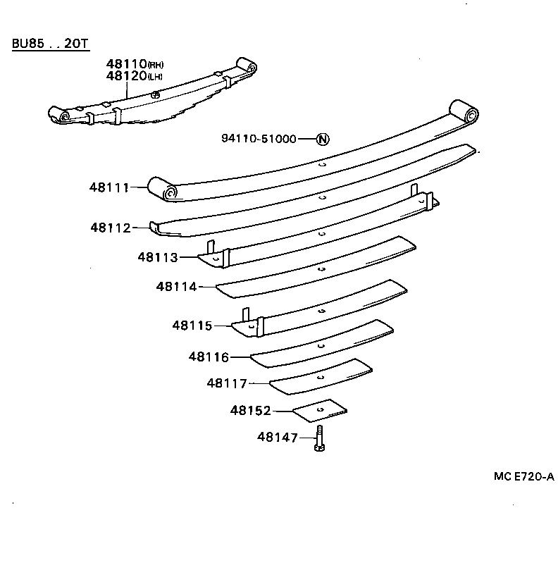 48101-3B540 LEAF, FRONT SPRING, NO.1 product image