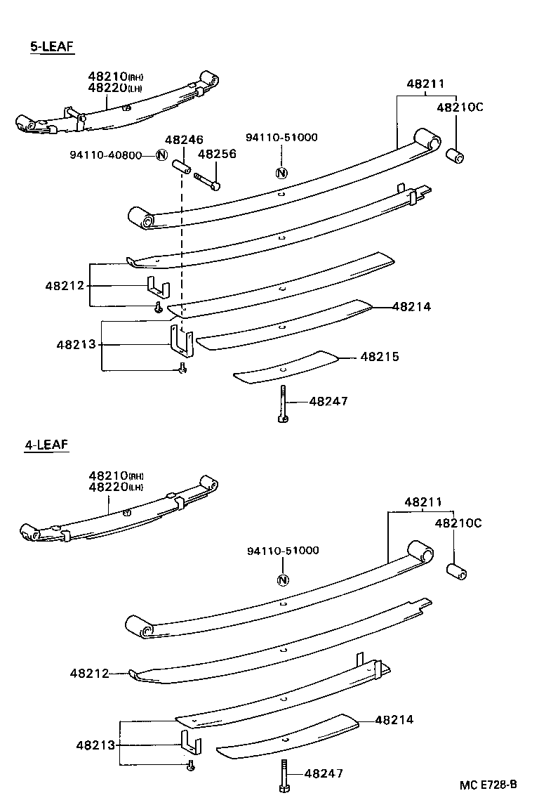 48247-3B490 BOLT, REAR SPRING, CENTER product image