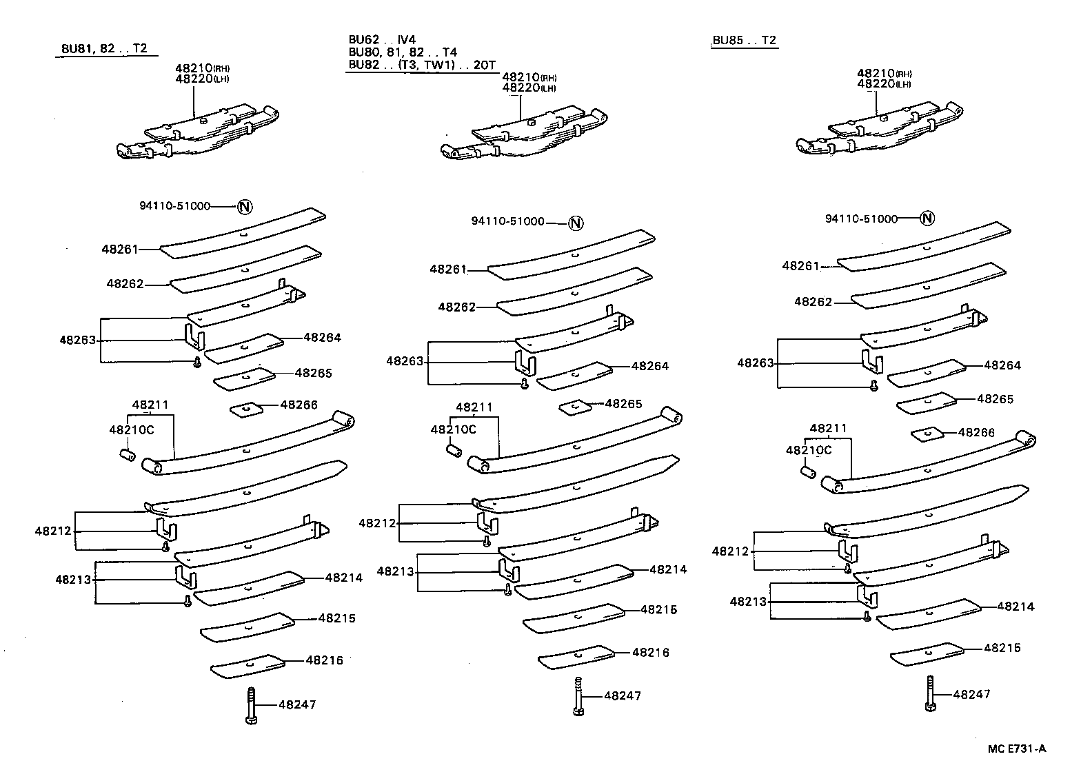 48202-3B260 LEAF, REAR SPRING, NO.3 product image