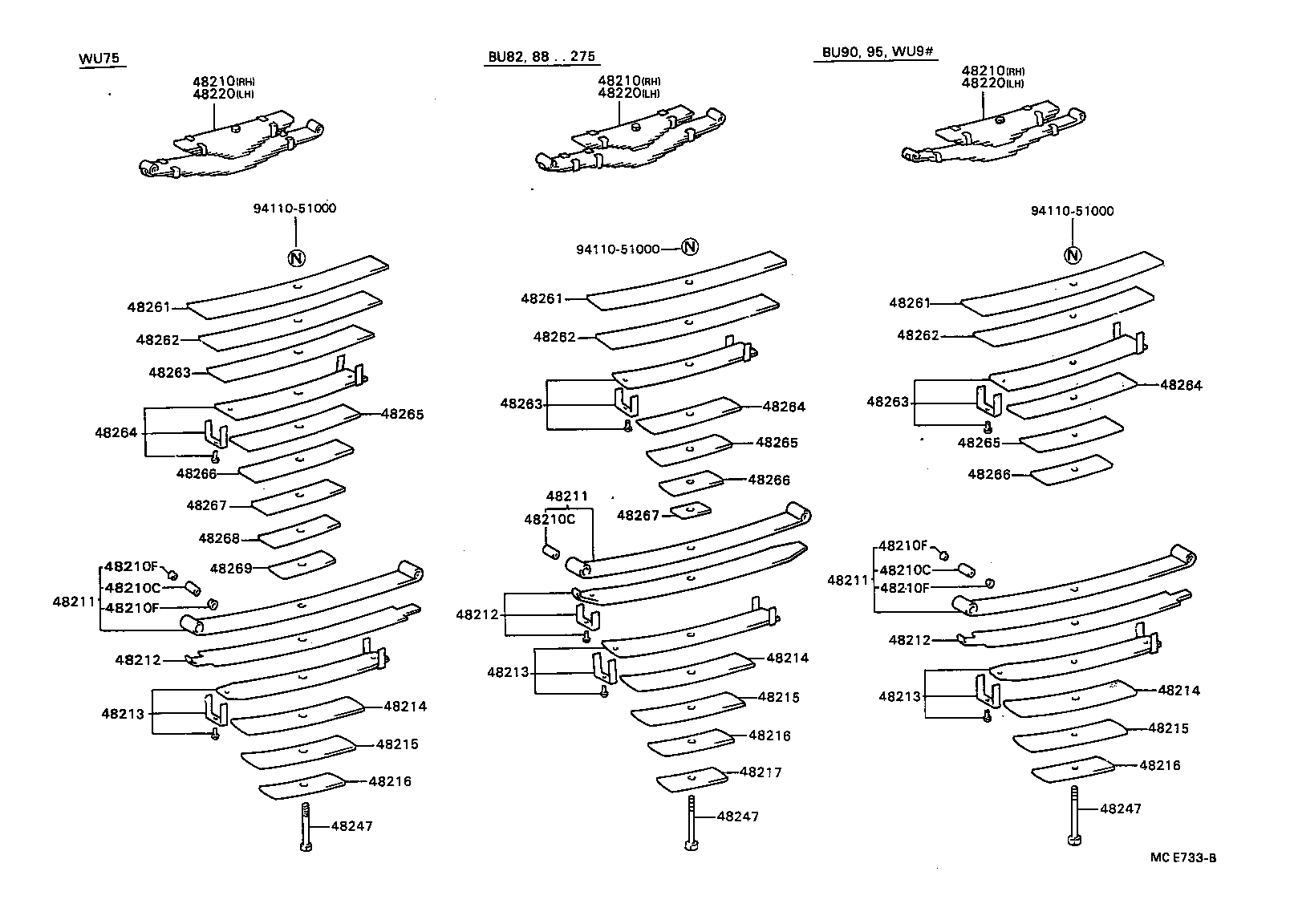 48202-3B260 LEAF, REAR SPRING, NO.3 product image