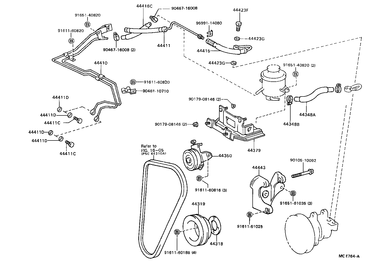 44348-36081 HOSE, OIL RESERVOIR TO PUMP, NO.1 product image