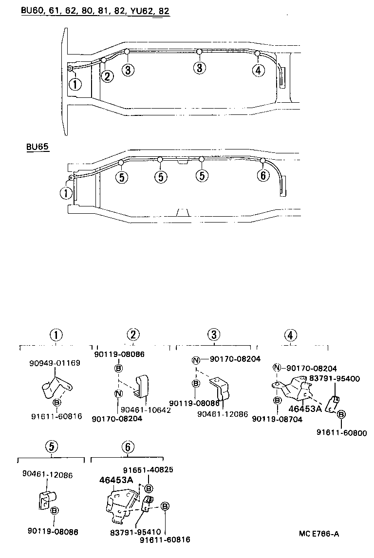 46420-36330 CABLE ASSY, PARKING BRAKE, NO.2 product image