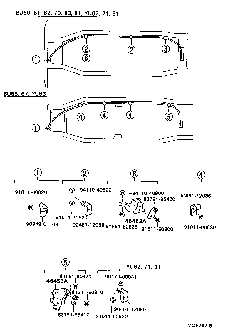 46420-36330 CABLE ASSY, PARKING BRAKE, NO.2 product image