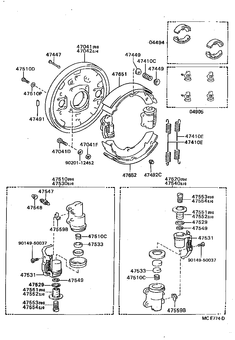 04494-36070 SHOE KIT, FRONT BRAKE product image