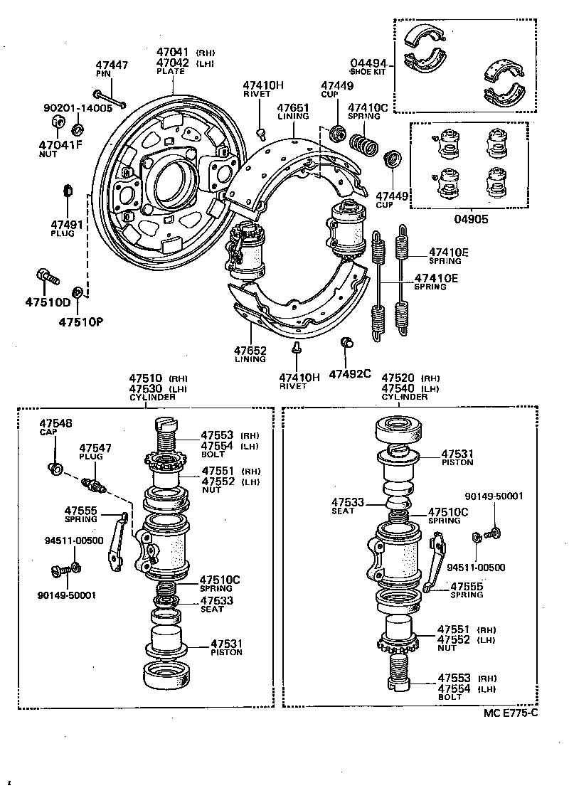 04494-36070 SHOE KIT, FRONT BRAKE product image