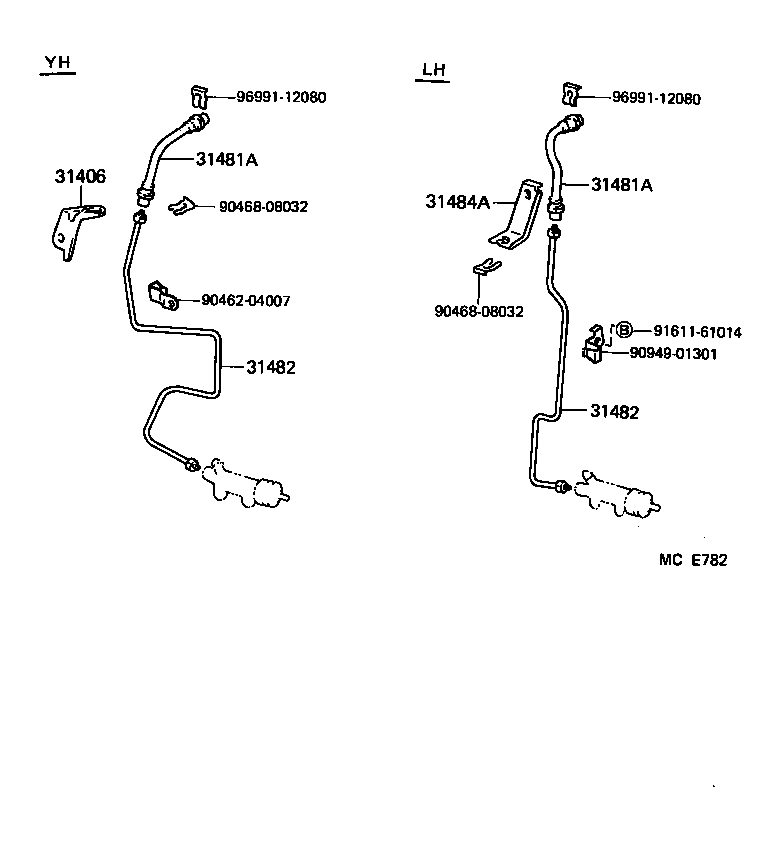 31484-26091 BRACKET, FLEXIBLE HOSE, NO.1(FOR CLUTCH) product image