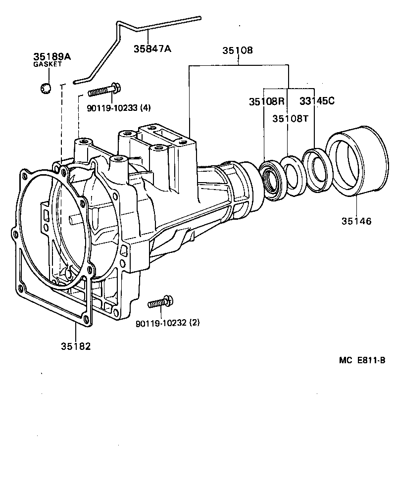 35108-26031 HOUSING SUB-ASSY, EXTENSION (ATM) product image