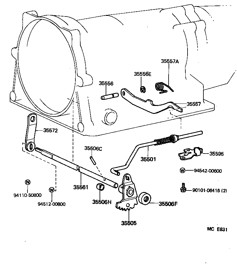 35525-26020 BRACKET, THROTTLE CABLE product image