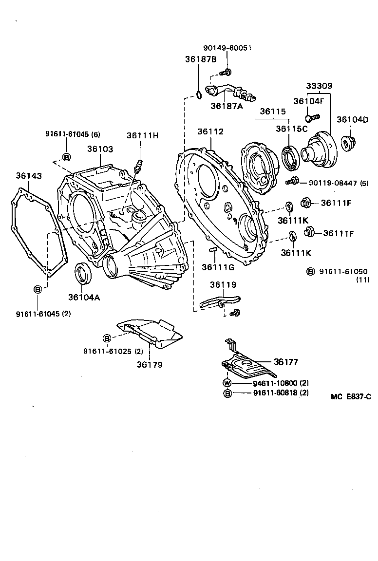 36177-26010 GUIDE, TRANSFER AIR product image