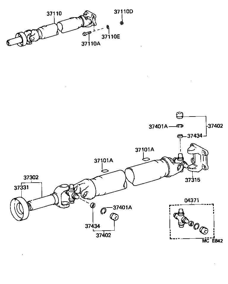 37110-26370 SHAFT ASSY, PROPELLER product image