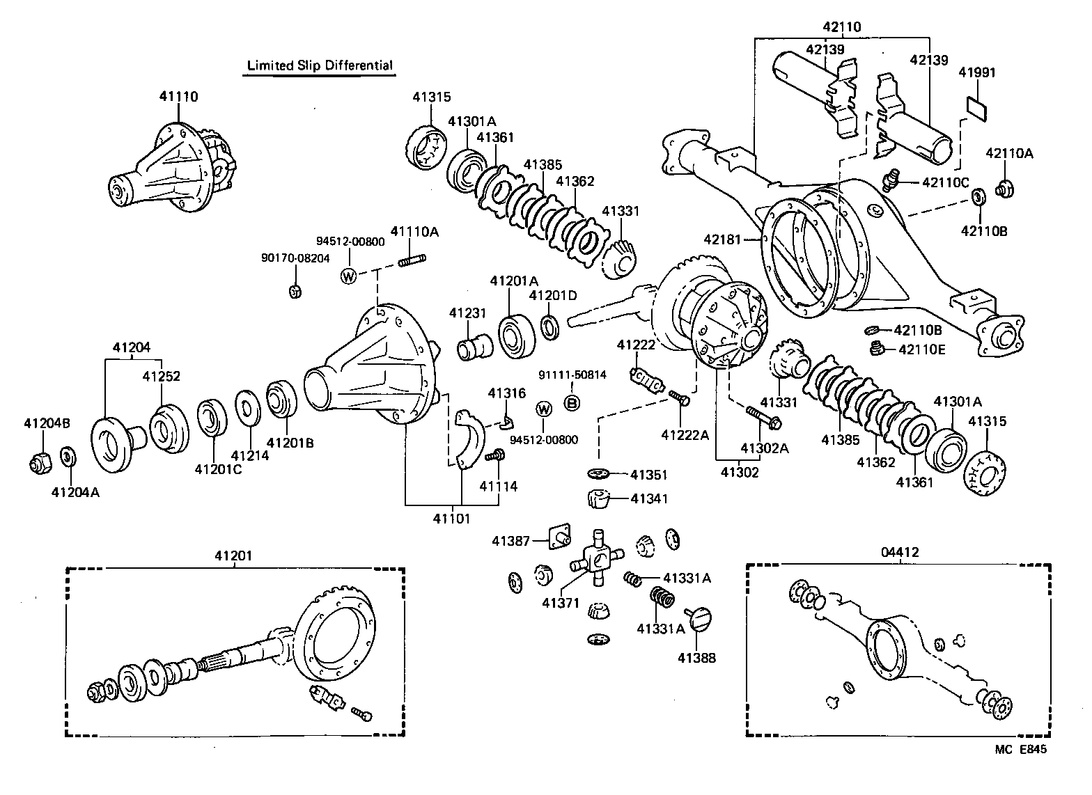 41110-35162 CARRIER ASSY, DIFFERENTIAL, REAR product image