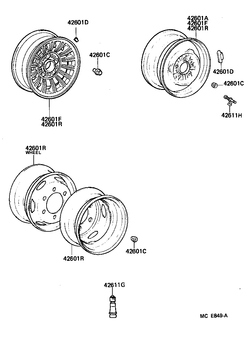 42601-26240-01 WHEEL, DISC (FOR SPARE) product image