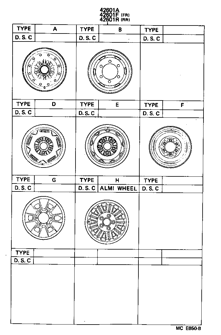 42601-26240-01 WHEEL, DISC (FOR SPARE) product image
