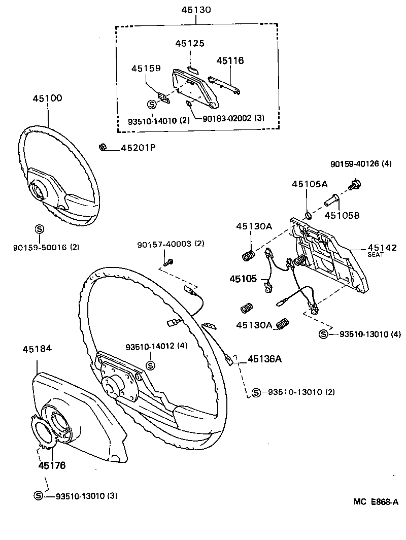 45100-22151-45 WHEEL ASSY, STEERING product image
