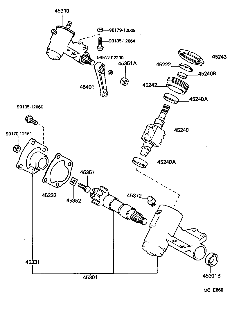 04445-27011 GASKET KIT, POWER STEERING GEAR(FOR RACK & PINION) product image