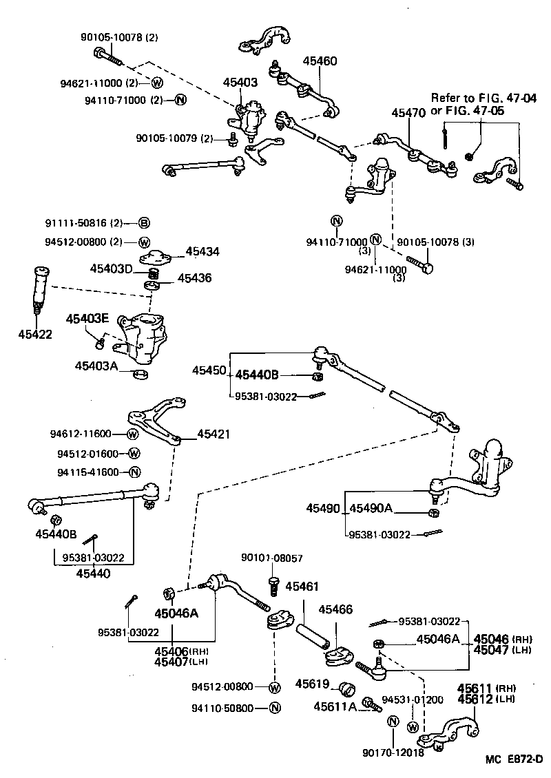 04445-27011 GASKET KIT, POWER STEERING GEAR(FOR RACK & PINION) product image