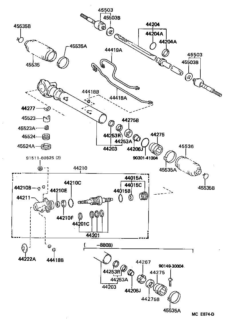 44203-26011 HOUSING SUB-ASSY, POWER STEERING RACK product image
