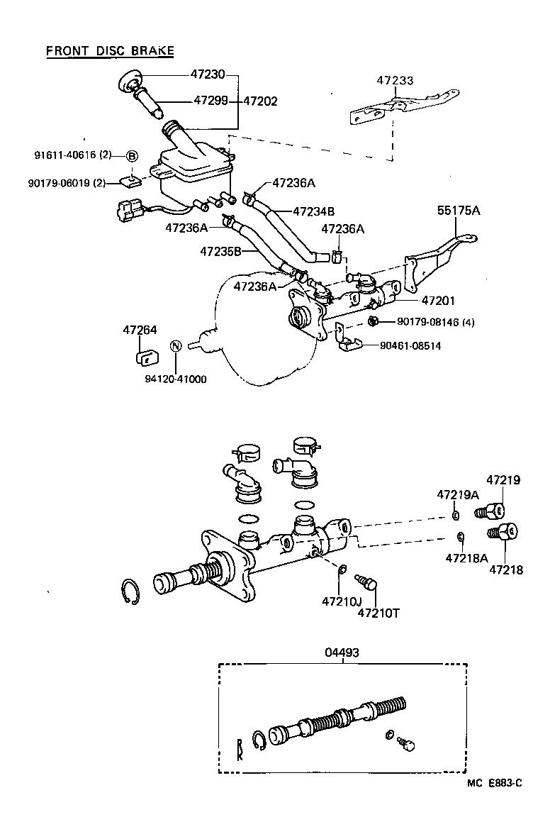 47201-26440 CYLINDER SUB-ASSY, BRAKE MASTER product image