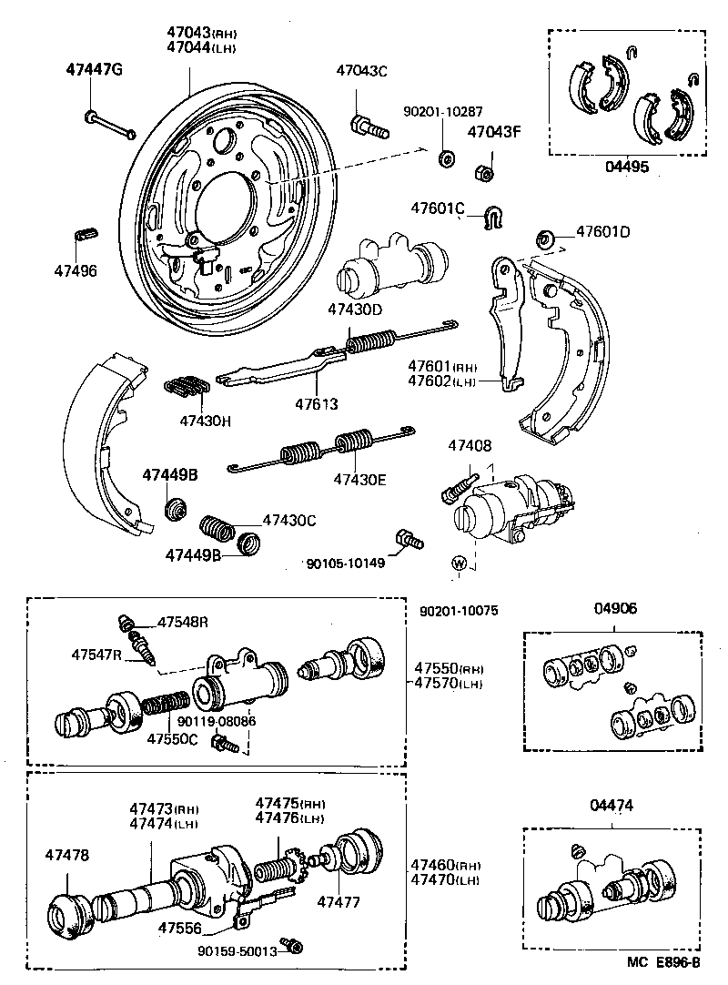 04497-26071 SHOE KIT, REAR BRAKE product image