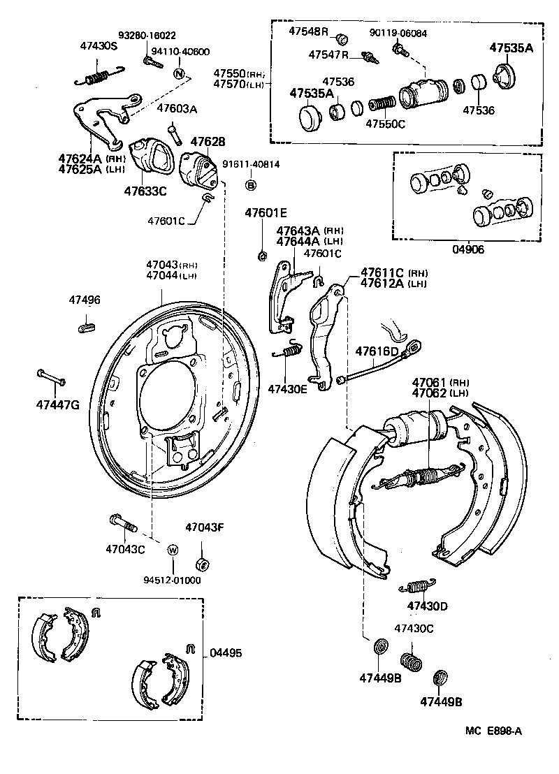 04497-26071 SHOE KIT, REAR BRAKE product image